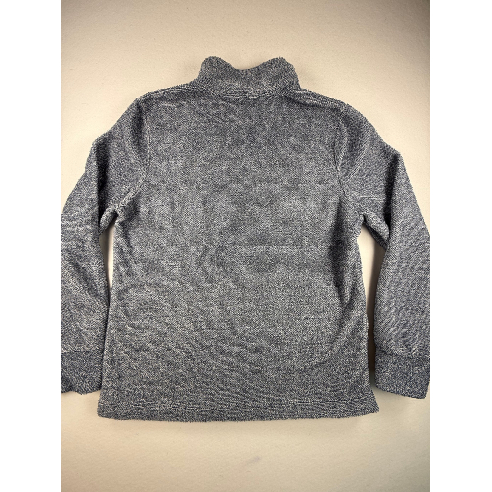 Eddie Bauer Women’s Heather Gray Fleece Quarter Button Pullover Sweater Medium